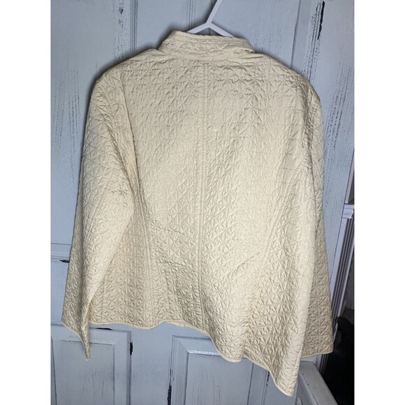 Norton McNaughton Petites Womens Pale Yellow Lightweight Quilted Jacket Coat 12P - Picture 6 of 8